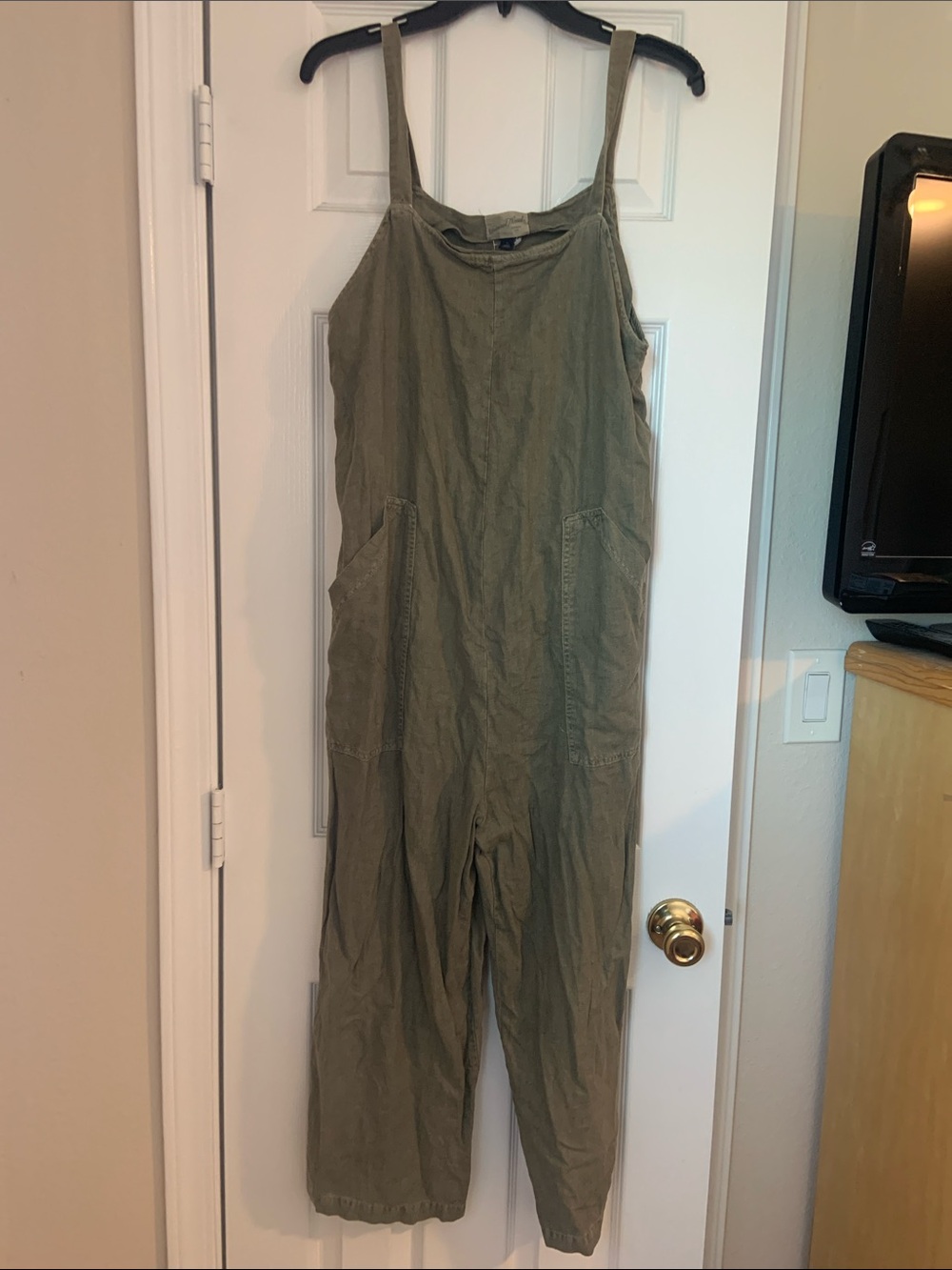 Universal Thread Olive Utility Cotton Jumpsuit
